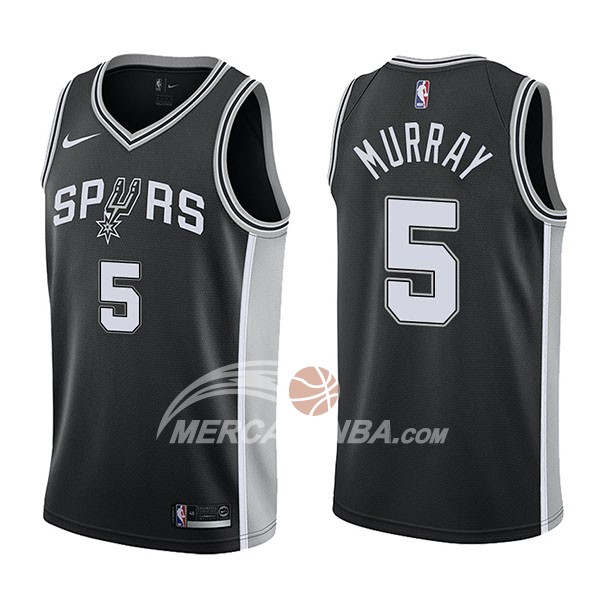 Maglia NBA San Antonio Spurs Dejounte Murray Swingman Icon 2017-18 Nero